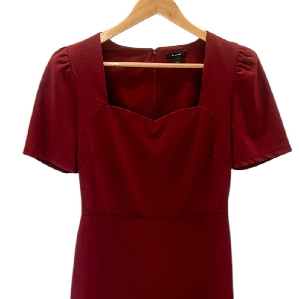 Halogen Burgundy Midi Dress - Picture 3 of 4